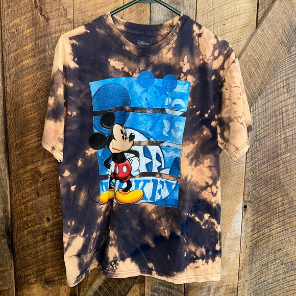 Disney Tops - Disney Mickey Mouse Tie Dye Short Sleeve T Shirt Size Medium 100% Cotton